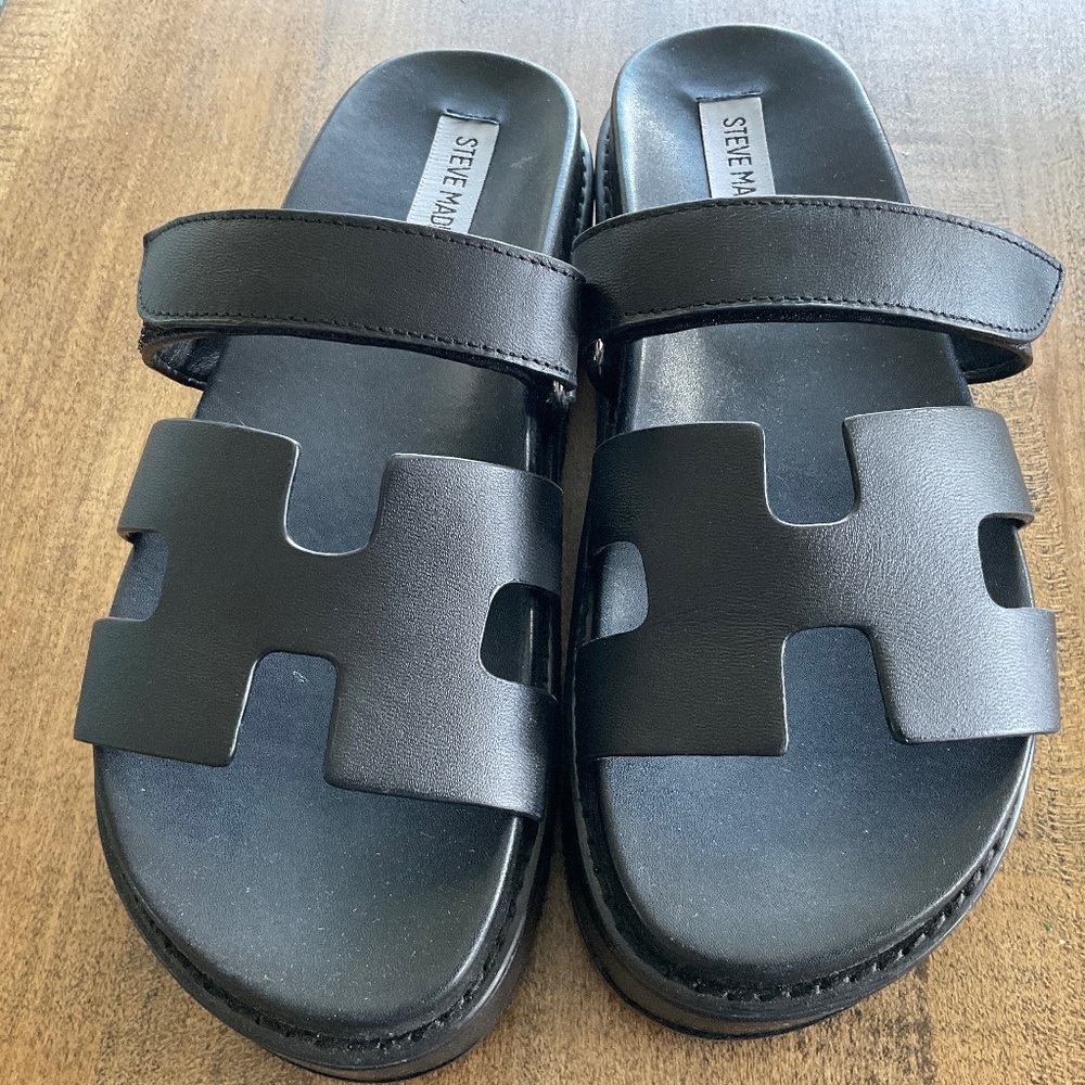 Steve Madden Black Women's Platform Sandals